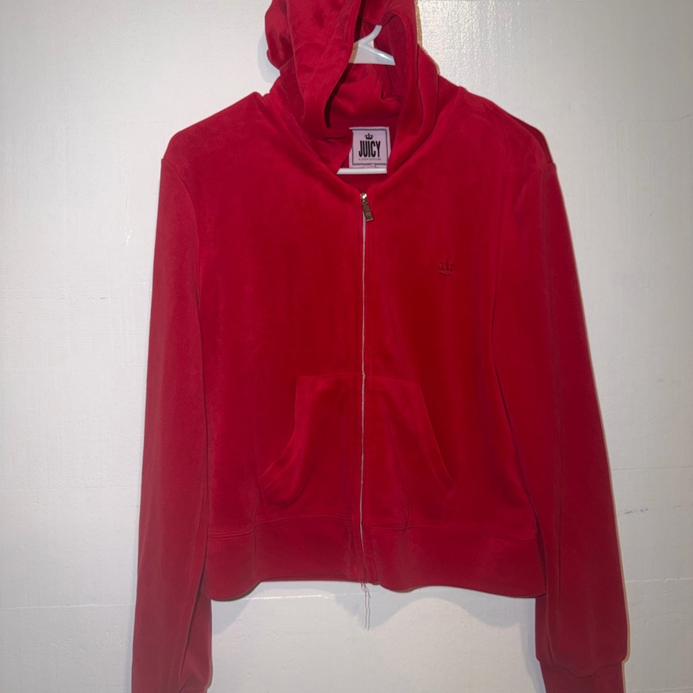 Juicy Couture Vibrant Red Velour Jacket